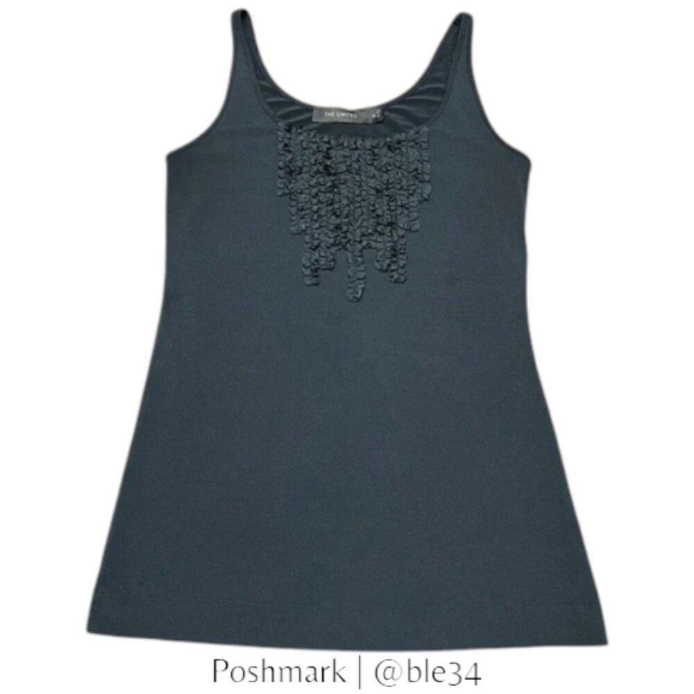 *SALE* 🖤Vintage Y2K The Limited Black Detailed Tank Top XS🖤